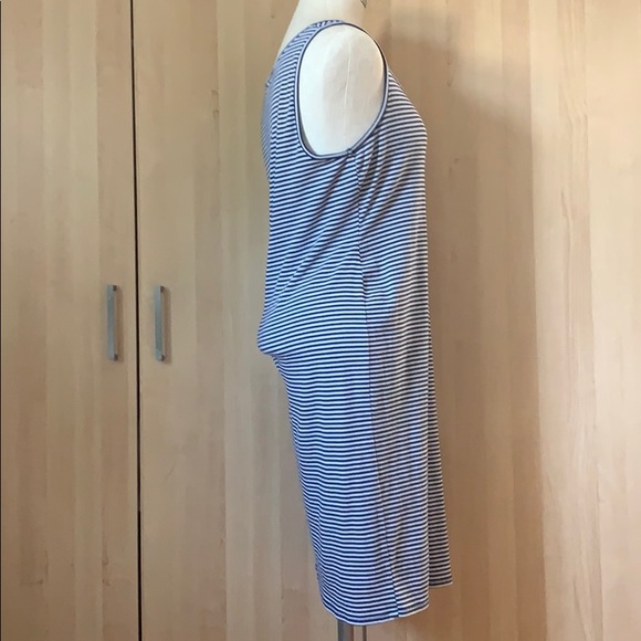 Motherhood Maternity L Ribbed Cotton Stripe Dress - Picture 2 of 5